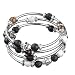 BRIGHT MOON Wrap Lava Bracelet Women Bangle - Fashion Handmade Jewelry with Skeleton for Women Multilayer Attractive Bracelet