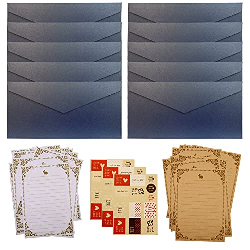 9色封筒 レターセット おしゃれ レターセット かわいい 封筒 青 レターセット かわいい ミニ 水色 レターセット きもかわいい レターセット シンプル ブルー レターセット ブルー シンプル お手紙セット シンプル