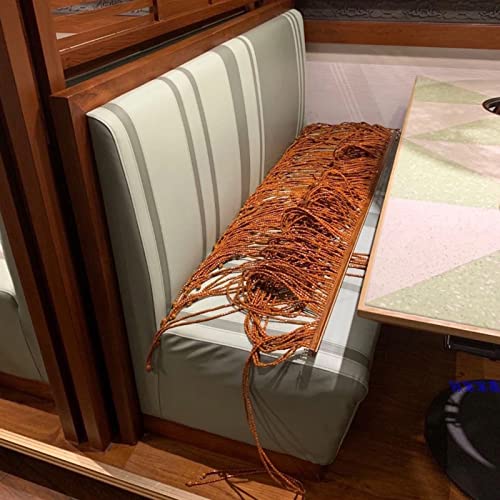 Cortinas de cuentas para puertas en madera y bambú separador de ambientes de hilos 6