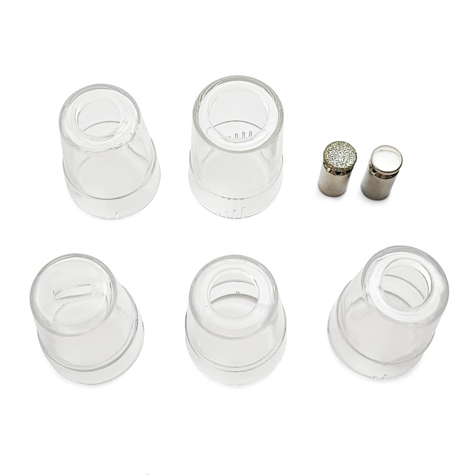 Set of Crystal Dermabrasion Caps And Diamond Tips