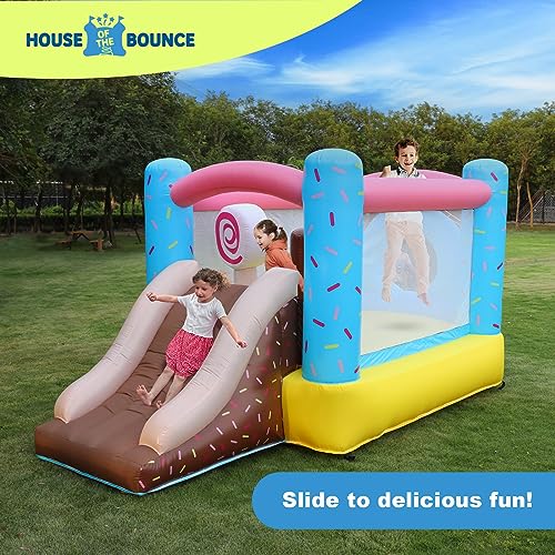 Candy-Themed Bounce House | Sweet Adventure Inflatable Obstacle Course with Cake Slide | 15 x 7 ft Pastel Jumping Castle for Kids | Perfect for Birthday Parties - Image 4