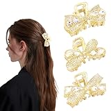 Vovii 3Pcs Sparkling Rhinestone Claw Clips for Women Girls, Glitter Diamond Crystal Clips for Bling Hair Accessories