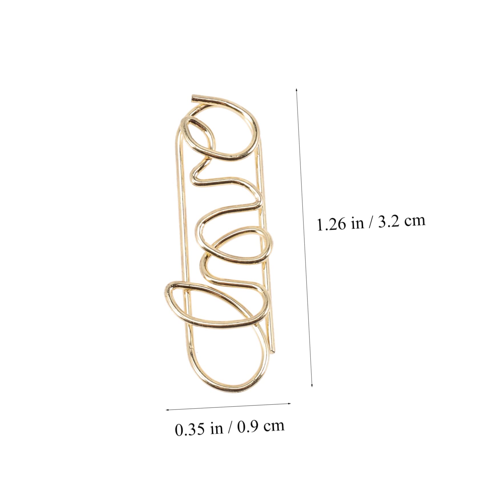 ULTECHNOVO Set Di 2 Graffette A Forma Di Cuore 1 26x0 35x0 04 Pollici Robuste Clip A S in Metallo Per Ufficio E Scuola 100 Pezzi * 2