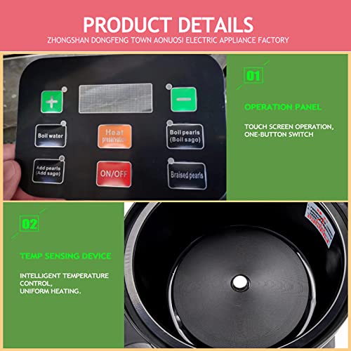 Mvckyi Commercial Tapioca Boba Maker Pearl Cooker, 12L Automatic Non-Stick Pearl Maker With Touchscreen, Boba Bubble Tea Cooker For Boba Tea Sago Pearl Milk Tea #TOP2