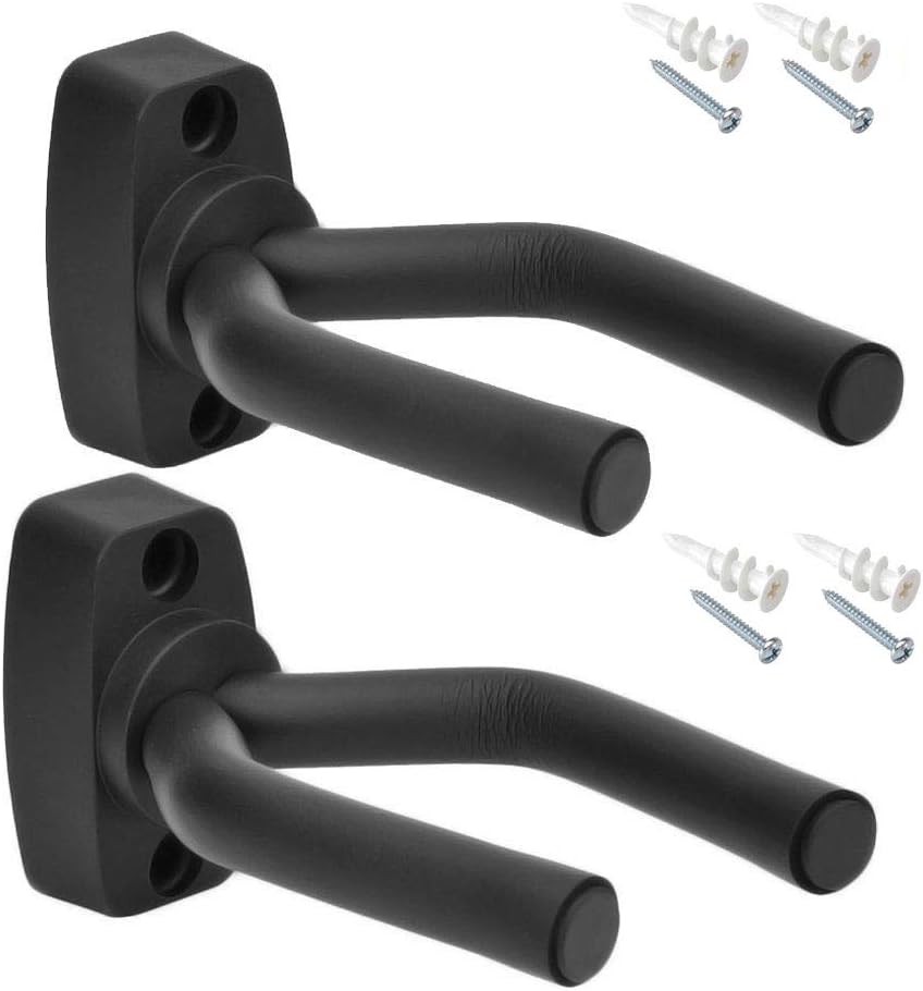 2-PACK Guitar Hanger Hook Holder Wall Mount Display, w/Hardware
