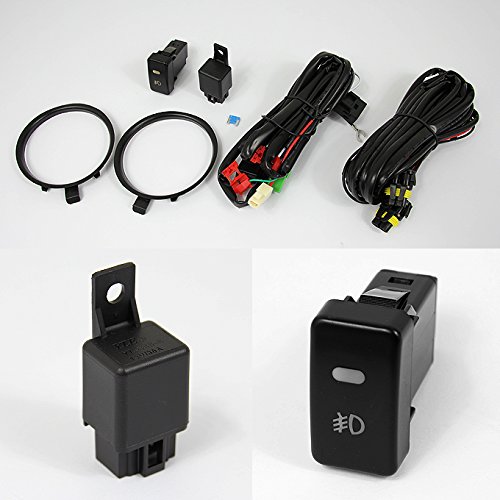Akkon - For Honda Crv Cr-V Bumper Driving Fog Lights Clear Jdm Driver/Passenger Lamps With Switch/Bulbs #TOP2