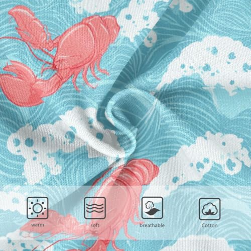 Wusikd Crabs Ocean Girls' Underwear Cotton Waves Girls Briefs Soft Toddler Underwear 2T3