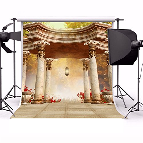 Aofoto 10X10Ft Romantic Wedding Royal Gazebo Background Classic Gloriette Photography Backdrop Vintage Garden Pavilion Retro Columns Photo Studio Props Lovers Girl Artistic Portrait Vinyl Wallpaper #TOP1
