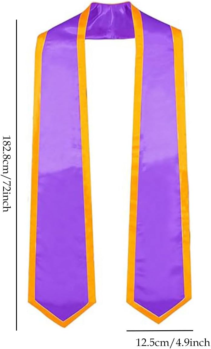 FZBNSRKO 6 Pack Graduation Honor Stoles,Unisex Adult Plain Graduation Stole Sash 72" Honor Stoles for Graduation 2026