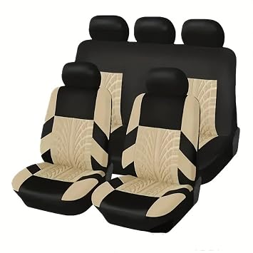 All-Inclusive Car Seat Covers for Renault Scenic/Grand Scenic/Xmod IV III II I J9 R9 JZ JM JA 5-Seats Classic Seat Protector Wear-Resistant Covers Easy Fit Machine Washable,Beige