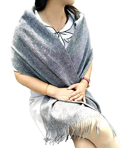 Maruyama Long Scarf, Woolen Muffler, Warm And Comfort, Size;12X71 Inches,100% Wool, Model B0102, (8 Colours) (Gray) #TOP3