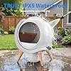 HoneyGuaridan Arenero Gatos Autolimpiable, Caja de Arena Automática con Control App, Arenero Automático, 63L WC Gato, IPX5 Resistente al Agua/Olores/Sensor Seguridad/Multi-Gatos/Silenciosa #1