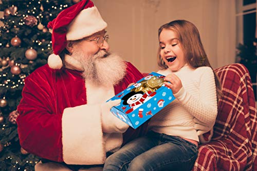 Joy Bang Christmas Cookie Boxes 20PCS Christmas Cookie Gift Boxes with Window Holiday Treat Box for Cookies Christmas Cookie Boxes Containers for Gift Giving Reindeer Santa Snowman gingerbread Man Cookie Boxes