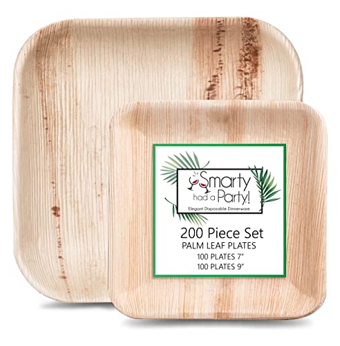 Palm Leaf Plates 100 9 and 100 7 Disposable Wooden Plates Eco Friendly Compostable 100 Biodegradable Natural Dinnerware