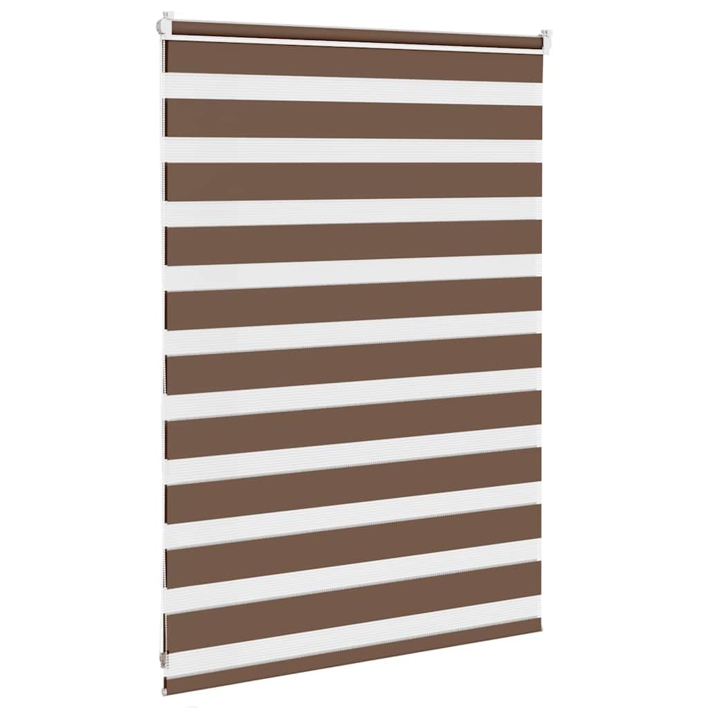 Tenda a rullo zebrata, 110 x 100 cm, poliestere | Traslucido e opaco, doppio strato, montaggio senza foratura, catena regolabile, facile da pulire