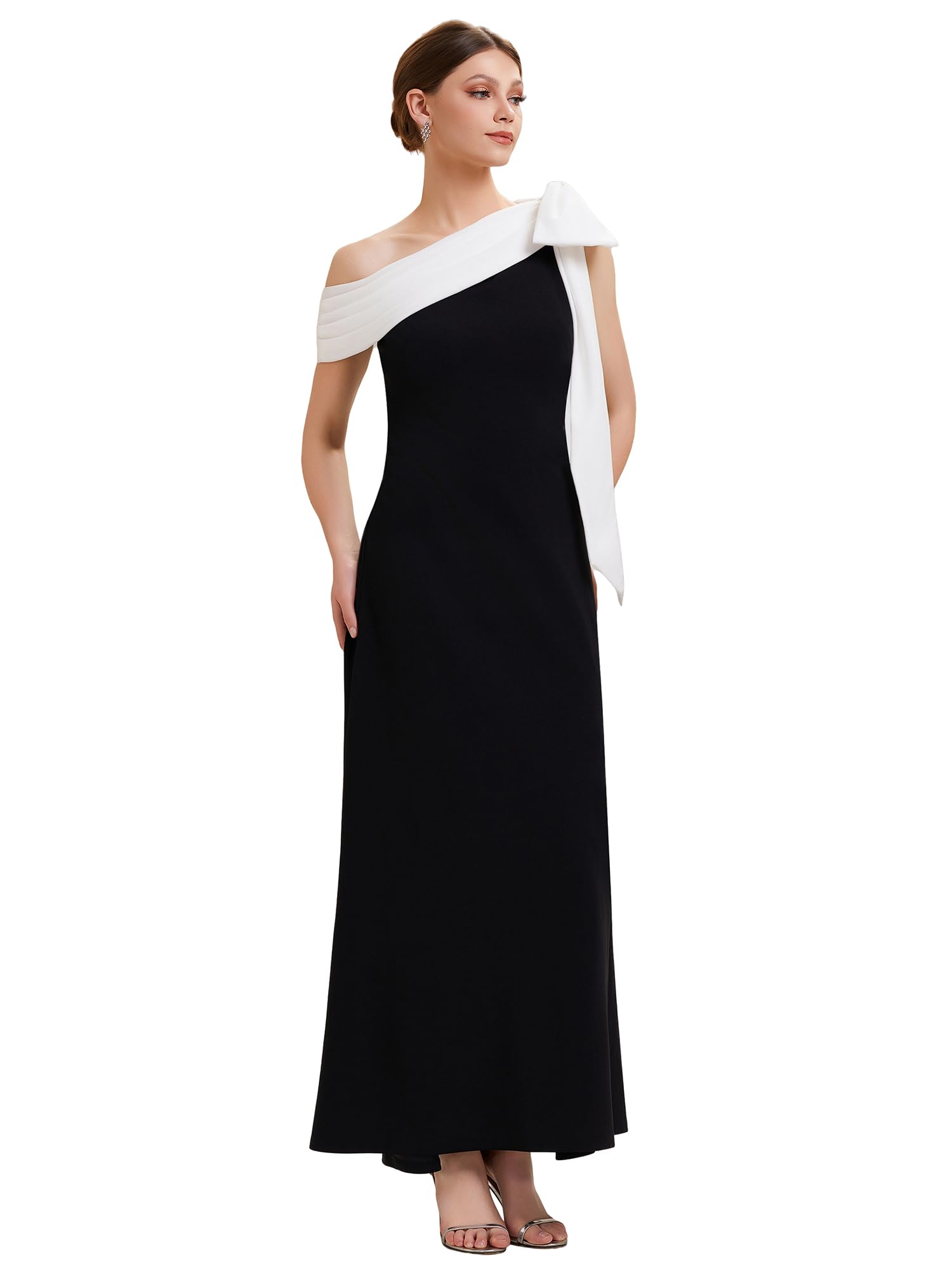 Robe d'invité de mariage sans manche coupe droite confortable - 7