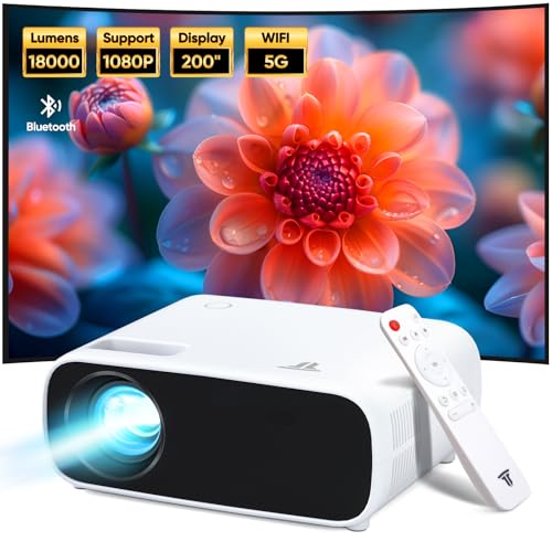 Image of ZDK Native 1080P 18000 Lumen Projector with Wifi and Bluetooth