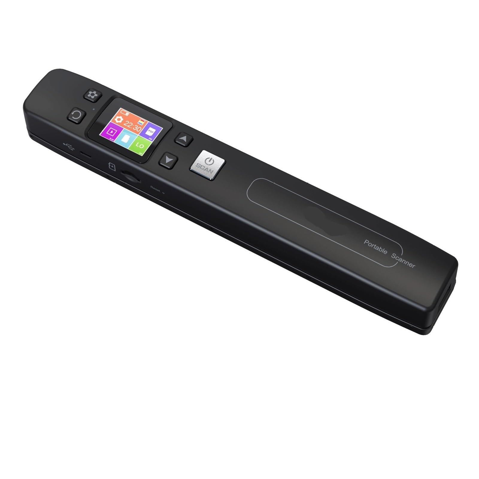 Scanner per Documenti, Scanner Wifi portatile a margine zero HD 1050 DPI for ricevute aziendali Scansione di documenti(Noir)