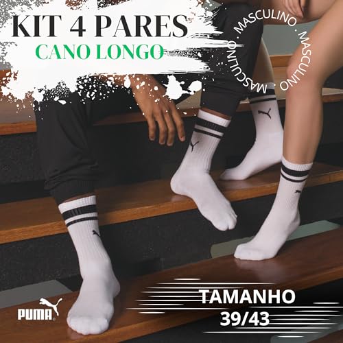 Kit 04 Pares de Meia Cano Longo Puma | KIT B | 39-43