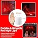 Finezeal 670nm Red Light Night Light Lamp for Sleep - Zero Blue Light, 4 Color Modes Rechargeable Portable & Hangable Design, Dimmable and Auto-Off Timer for Bedroom Nursery Camping
