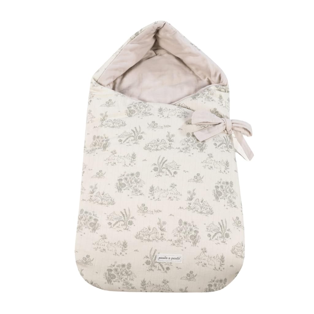 Saco Capucha Toile de Jouy Cream
