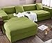 Copridivano Componibile Copridivano Spessore Ad Alta Elasticità Fodera Per Divano A Forma Di L Fodera Divano Jacquard Antiscivolo Protezione-Verde-1-3 posti + 3 posti