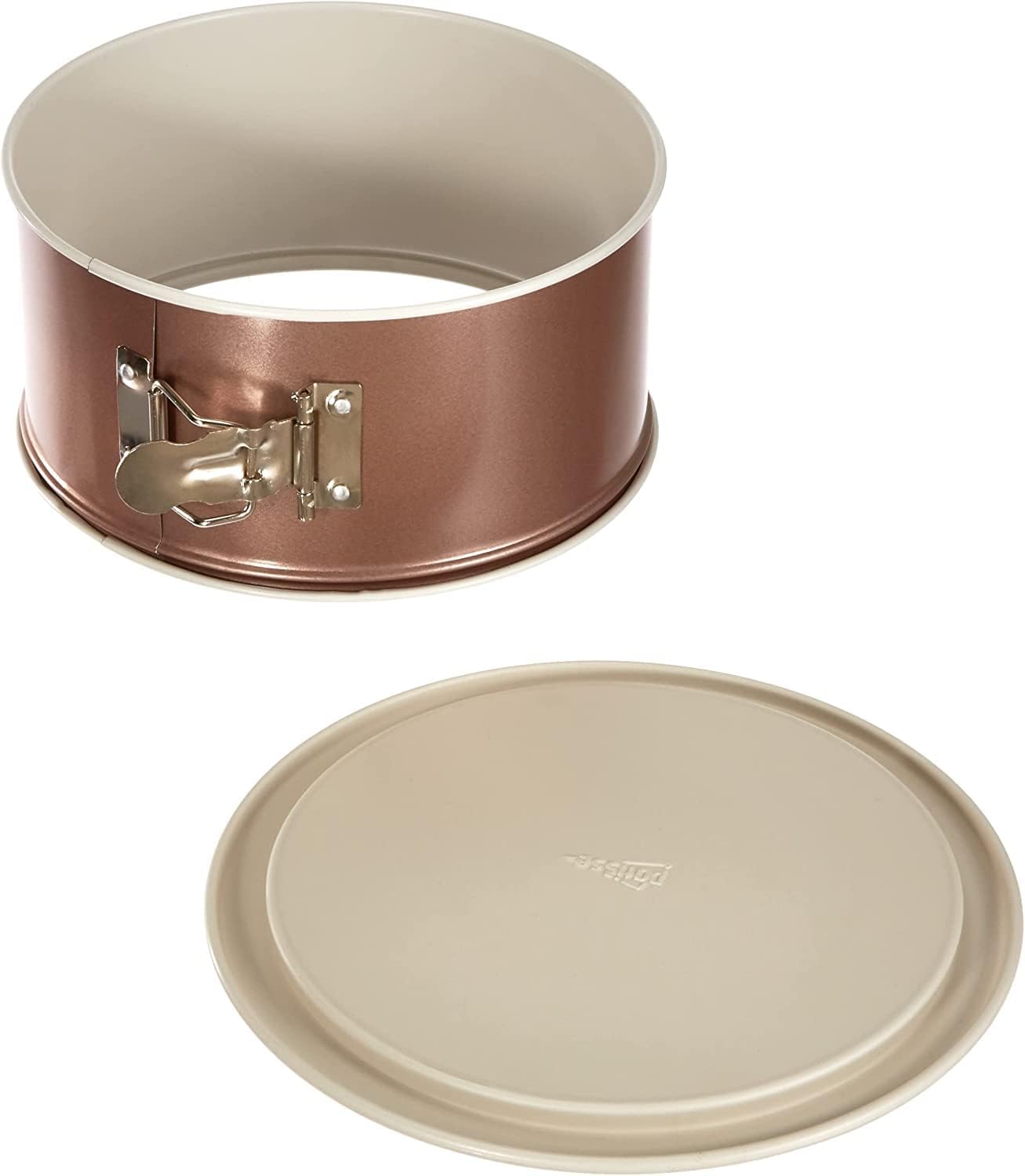 Patisse Ceramic Series Deep Round Springform Pan with double non-stick ceramic coating, 7-1/8" and 3-1/4", White/Copper