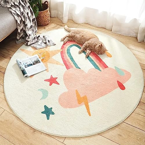 Alfombras Infantiles Redondas Rosa Marca Rururug