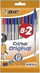 BiC Cristal - 8 + 2 penne a sfera, tratto medio
