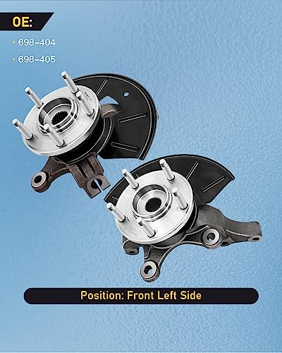 Ocpty Wheel Hub Bearing Steering Knuckle Assembly Pair Front Driver And Passenger Side 2005-2011 Fit For Mercury Mariner For Ford Escape 3.0L 2 Pack 698-404 698-405 #TOP4