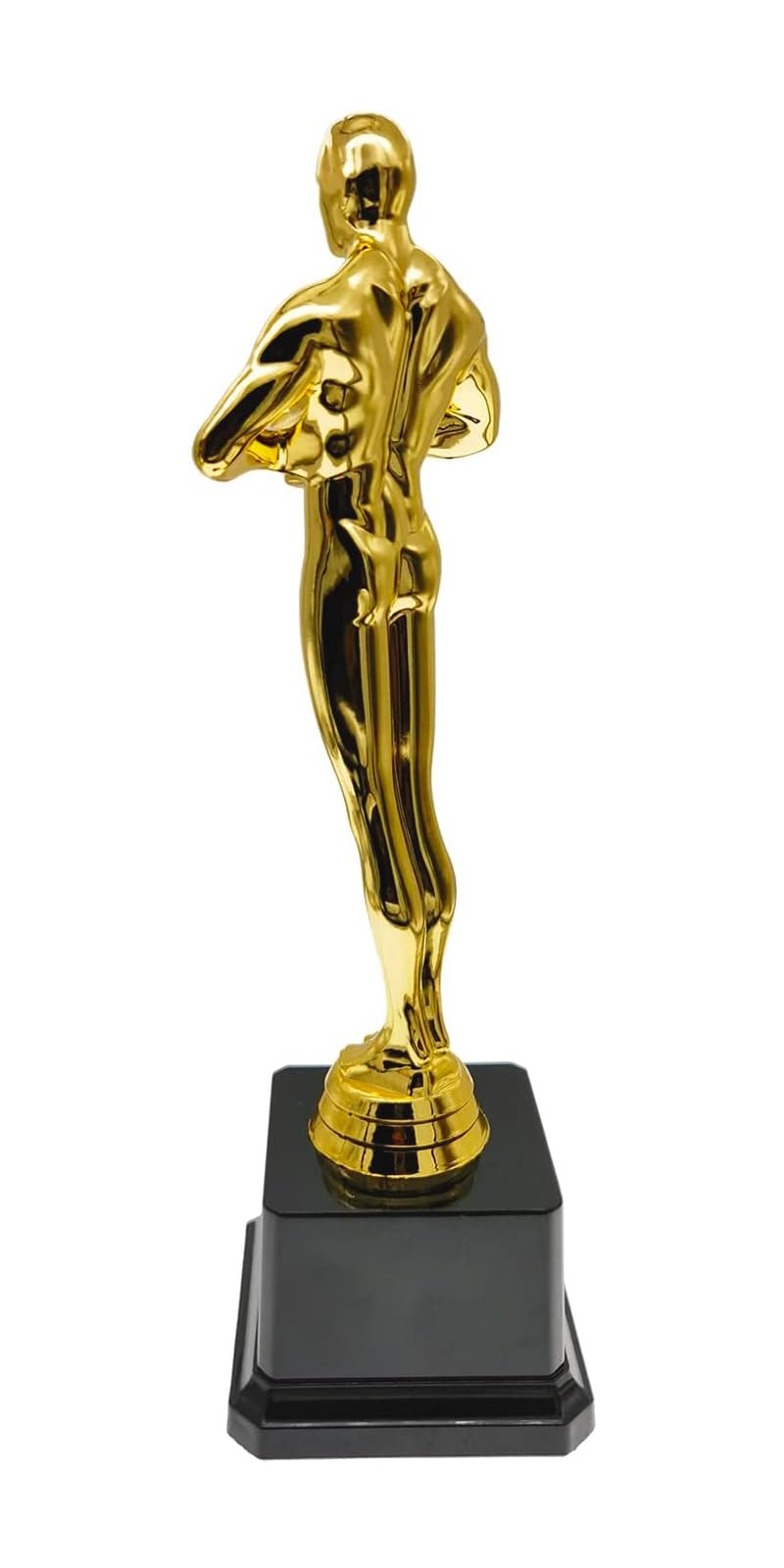 Estatuilla de Oro, 26 cm Trofeo en Plástico Dorado - Premio para Campeones de Deportes, Competiciones, Fútbol, Balón de Oro y League | Trofeos para Niños, Escuela o Empresa — view 3