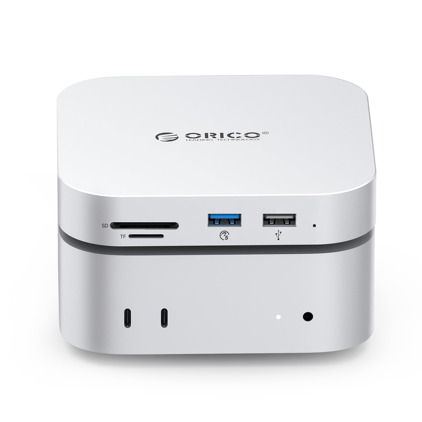 ORICO MiniMate Extreme Portable SSD 1TB für Mac mini M4 2024 mit Docking Station, bis zu 460 MB/s, USB A 3.0, USB-C, SD/TF 3.0, 3.5mm Audio, Kabel * 2 - M4SE