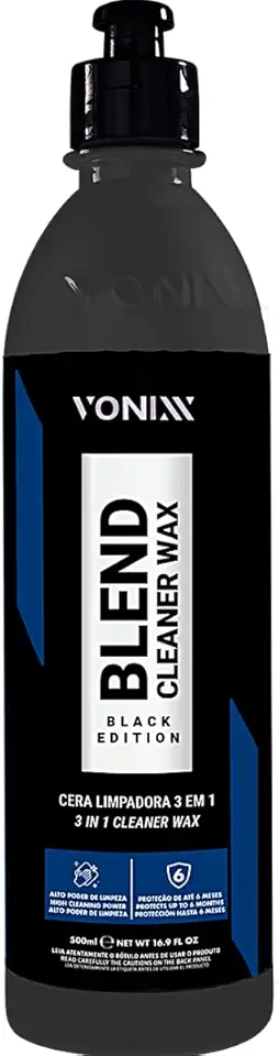 Blend Cleaner Black Wax Cera Limpadora Automotiva Para Carro Moto Preto Cores Escuras Vonixx
