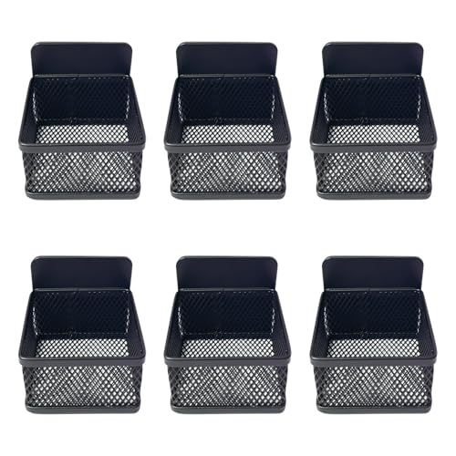 6-Piece Magnetic Tea Bag Organizer, Refrigerator Storage Basket, Holder for Office Whiteboard - 2.8 Inches