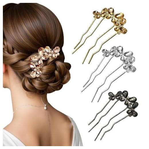 XFSRG Horquillas Pelo Mujer Fiesta Elegantes Con Cristales Accesorios De Peinado Para Novia Clips De Pelo Estilo Francés