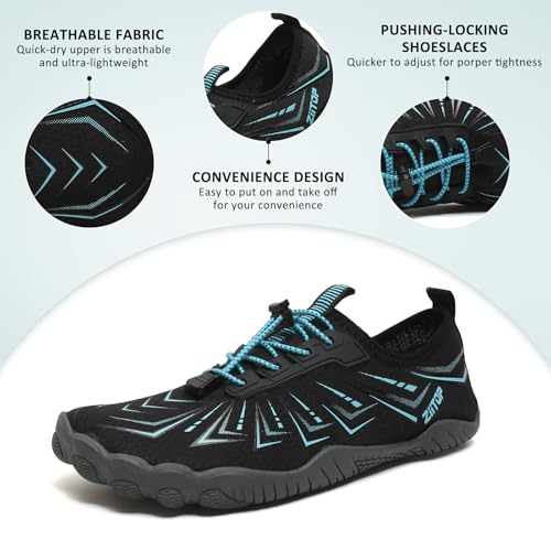 Image of ziitop Water Shoes for Men Women Beach Barefoot Swim Rock Climbing Pool Shoes Socks, Anti-Slip Breathable Quick Dry Lightweight Slip-on, Outdoor Sport Hiking Walking Boating Fishing Diving Surfing