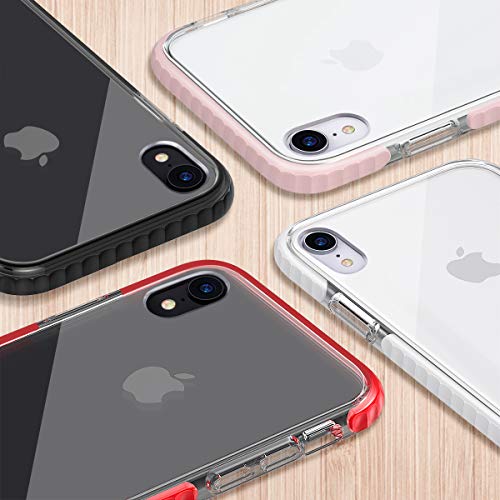 Mateprox Iphone Xr Case Clear Thin Slim Anti-Yellow Anti-Slippery Anti-Scratches Cover Shockproof Bumper Case For Iphone Xr 6.1''(Pink) #TOP6