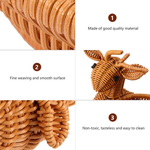 Cabilock 1 cesta criativa para armazenamento de frutas para uso doméstico (marrom claro)