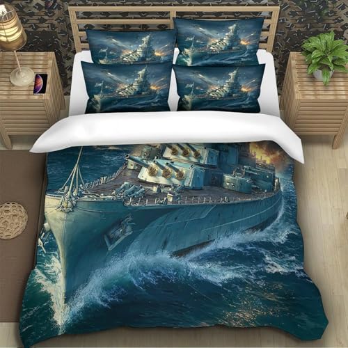 Housse de couette vintage imprimé 3D parure de lit enfant super king - 5