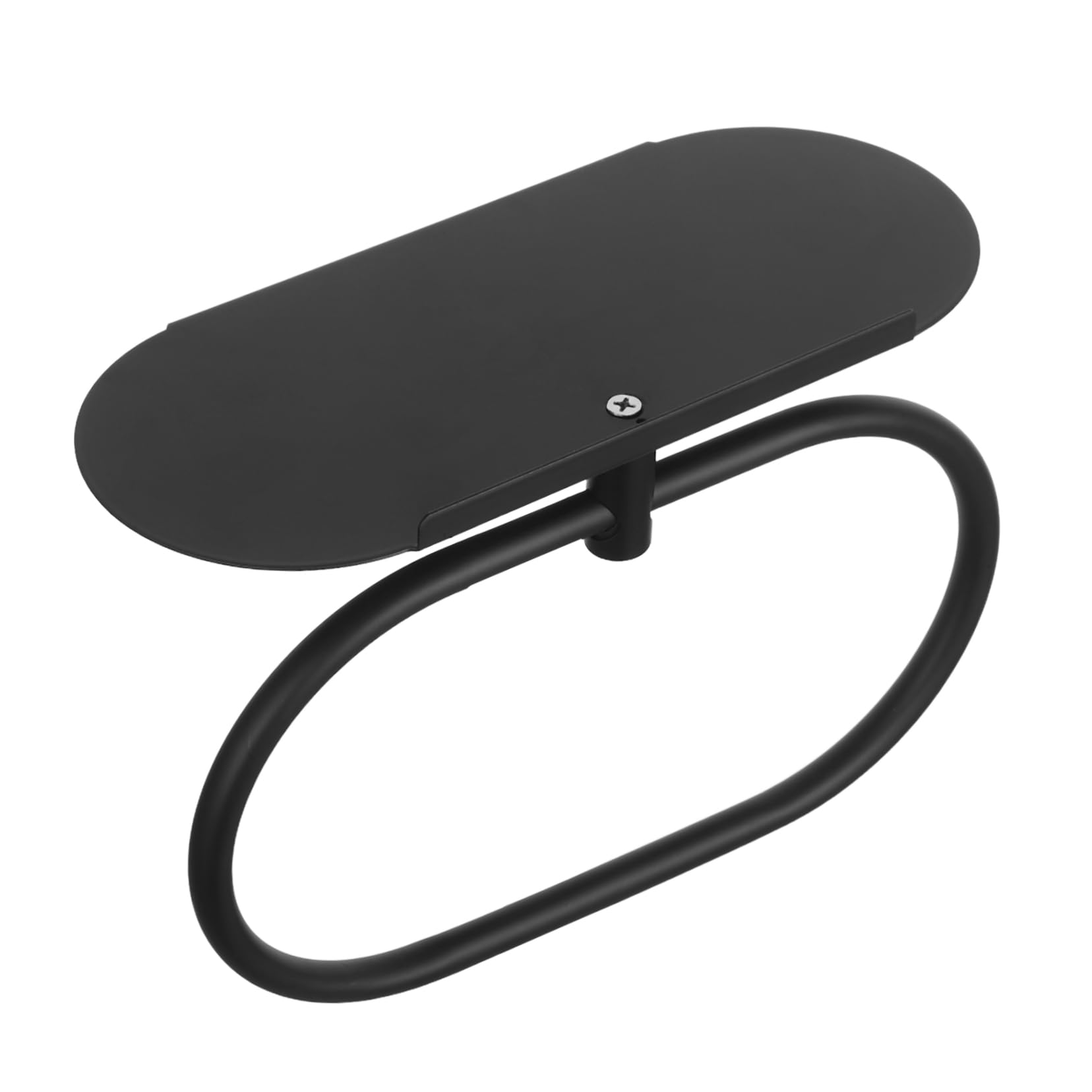 Portasciugamani Adesivo da Parete in Acciaio Inox 304 con Mensola | Nero, Installazione senza Fori, Resistente All'usura Quotidiana, Stile Moderno e Minimalista