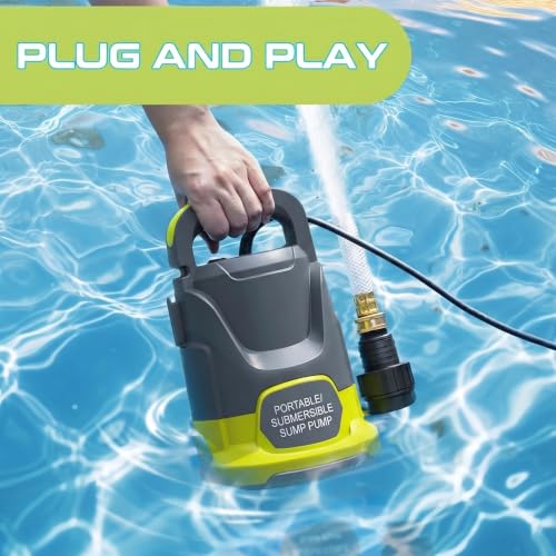 Image of Sump Pump 1.1HP Submersible Water Pump 5000GPH Electric