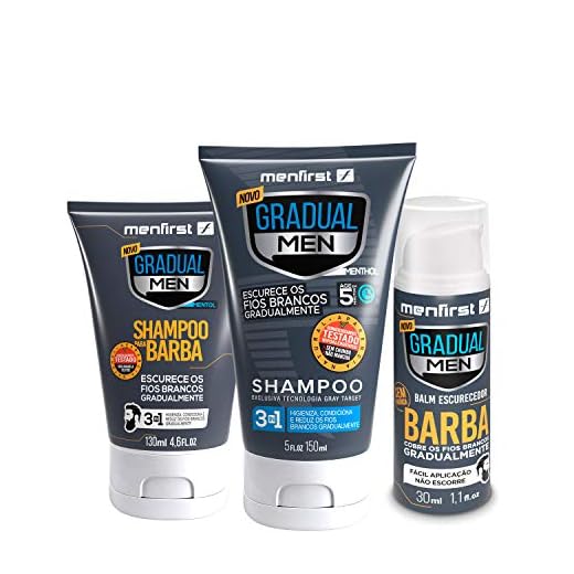 Kit Escurecedor | Shampoo Cabelo + Shampoo Barba + Balm