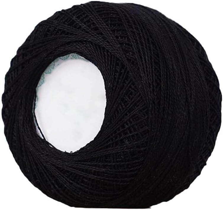 5 Rolls Size 8 Cotton Yarn for Crocheting 2-Ply 0.8mm Lace Thread 45g(38)