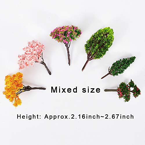 Huianer Miniature Fairy Garden Tree Plant Ornament, Miniature Dollhouse Pots Decor Moss Micro Landscape Diy Craft Garden Ornament 12 Pcs #TOP1