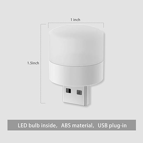 Miniatura 5 de Luz nocturna USB, mini luz LED, luz de ahorro de energía, bombilla LED compacta, iluminación ambiental, lámpara decorativa, mini luz USB para