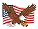 Adler Eagle Flagge Usa Aufnäher Bügelbild