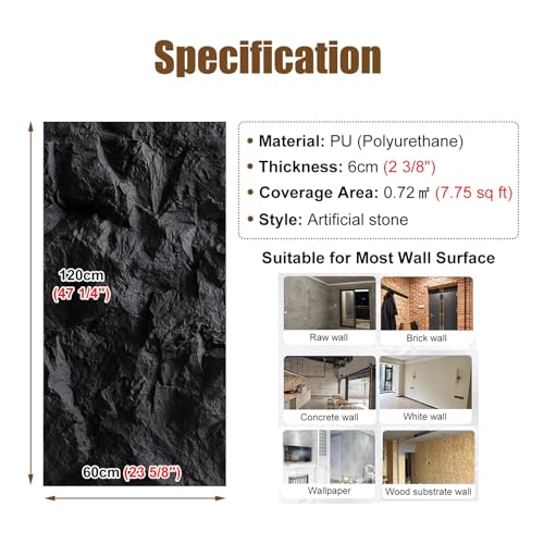 Panneau mural imitation pierre en polyuréthane 3D pour couloir - 5