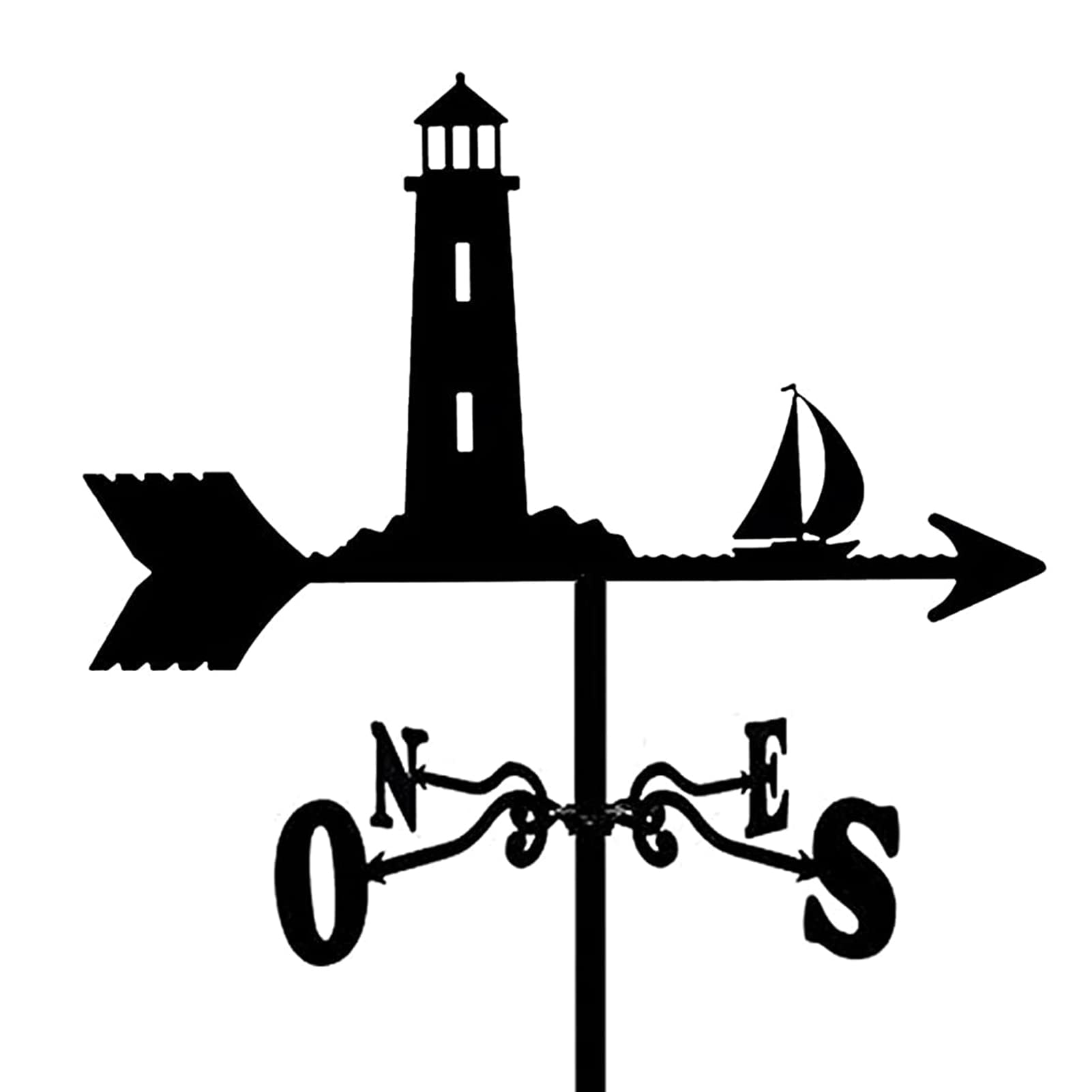 TAXXII Metal Weathervane Black Weather Vane Cattleweather for Garden Farm Farmhouse Decorative Wind Directions