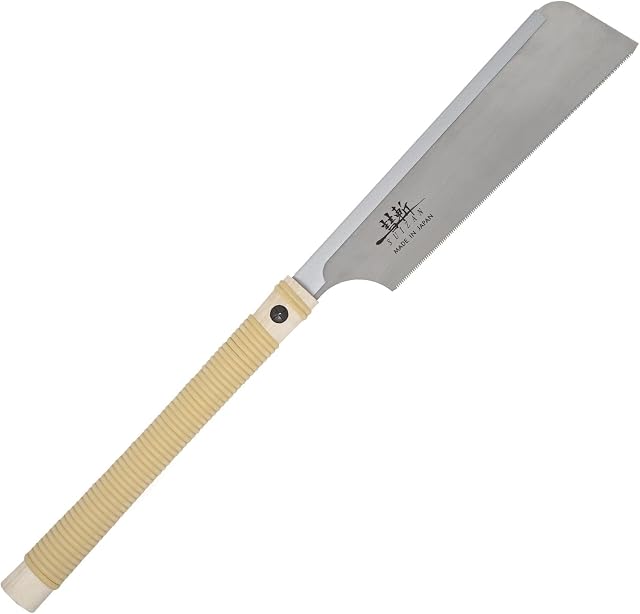 SUIZAN Japanese Dozuki Dovetail Hand Saw 240mm Pull Saw Tenon Saw Ultra-fine Crosscut Saw for Cross-Cut, Rip-Cut, Slant Cutting (Japanese Dozuki Saw)