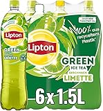 LIPTON ICE TEA Green Lime, Eistee mit Grüntee und Limetten Geschmack, EINWEG (6 x 1.5 l)